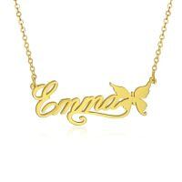 TOUPOP 14K Gold Name Necklace, Custom Personalized Jewelry Gift-style_name:A00-Butterfly