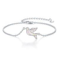 wholesale Butterfly/phoenix/dove/dragonfly/hummingbird Bracelet For Women 925 Sterling Silver Opal Bracelet Dainty Link Jewelry Birthday Christmas Gifts For Women Her -style_name:Dove