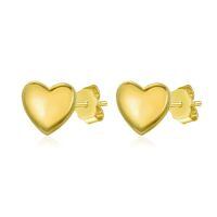 TOUPOP 14K Gold Moissanite Ball Star Heart Teardrop Love Knot Stud Earrings-style_name:Gold Heart Stud 14k Gold