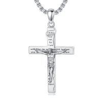 wholesale Cross Necklace 925 Sterling Silver Cross Pendant Christmas Fathers Day Birthday Gifts For Men Gifts For Father Gifts For Dad Brother Husband Son -style_name:B05 Jesus Cross II