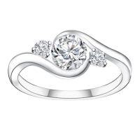 wholesale TOUPOP 3ct Moissanite Engagement Wedding Ring For Woman 925 Sterling Silver Moissanite Three Stone Rings D Color Vvs1 Promise Diamond Ring Anniversary Valentine's Day Gifts For Wife Girlfriend Size 6-9 -ring_size:9,style_name:Twisted 3 stones Ring