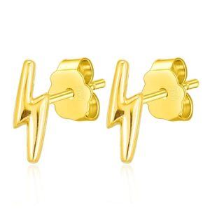 Gold Lightning Stud 14k Gold