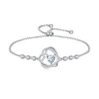 wholesale TOUPOP Heart Birthstone Bracelet 925 Sterling Silver Double Heart Bracelet Love You For Always And Forever Jewelry Anniversary Birthday Christmas Gifts For Women Wife Her -color_name:04-April-Simulated Diamond