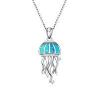 wholesale TOUPOP Sterling Silver Turtle/dolphin/conch/jellyfish/octopus Pendant Necklace Opal Abalone Shell Turquoise Jewelry Cute Ocean Animals Necklace Gifts For Women -style_name:Jellyfish Necklace