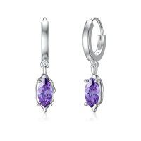 wholesale TOUPOP Birthday Gifts For Silver Earrings Sterling Silver Stud Earrings Promise Jewelry Gifts For Women -color_name:Hoop with Crystal Earring