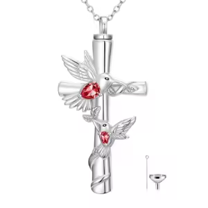 Hummingbird Cross Urn-Jan