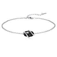 wholesale Anklet For Women 925 Sterling Silver Dainty Gemstone Ankle Bracelet Beach Fine Jewelry Summer Christmas Gifts For Women Her -color_name:Black Onyx