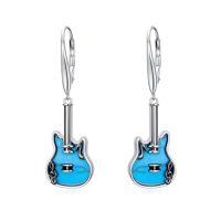 wholesale Music Earrings For Women 925 Sterling Silver Turquoise Music Jewelry Musical Dangle Drop Jewelry Gifts For Women Her -style_name:Guitar
