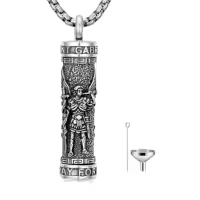 TOUPOP 925 Silver Stone Saint Urn Cremation Ashes Memorial Necklace-style_name:C01-St Gabriel