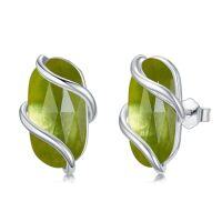 wholesale Earrings For Women 925 Sterling Silver Dainty Gemstone Dangle Drop Earrings Fine Jewelry Birthday Christmas Gifts For Women Her Mom -color_name:Stud-Peridot-August