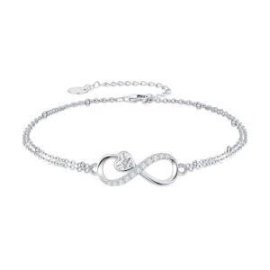 Cubic Zirconia Infinity Anklet