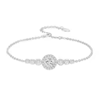 TOUPOP Sterling Silver Ankle Bracelets For Women Adjustable Anklet Elegant Foot Jewelry-style_name:A-Cubic Zirconia