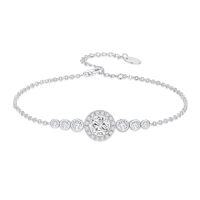 wholesale TOUPOP 925 Sterling Silver Ankle Bracelets For Women Adjustable Anklet Elegant Foot Jewelry Birthday Gift For Her Wife Mom Girlfriend -style_name:A-Cubic Zirconia