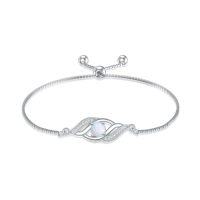 wholesale 925 Sterling Silver Birthstone Bracelet For Women Dainty Infinity Bracelet Fine Jewelry Birthday Christmas Gifts For Her Mom Wife -color_name:10-Oct.-Opal