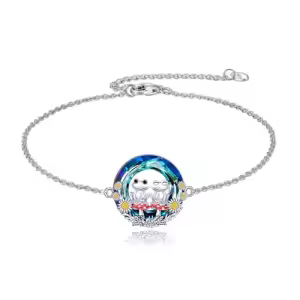 Two Frogs-Blue Circle Crystal