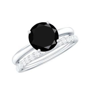 A Black Onyx Moissanite Ring