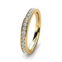 wholesale TOUPOP 10k/14k/18k Solid Gold Personalized Moissanite Engagement Ring For Women Engraved Name Eternity Moissanite Wedding Band Ring For Her Valentines Day Anniversary Christmas Gift For Wife -style_name:B Moissanite