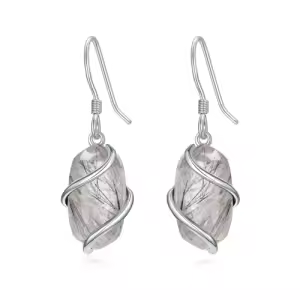 Dangle-Black Rutilated Quartz