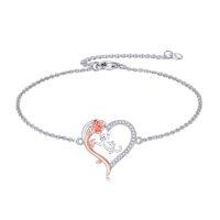 wholesale TOUPOP Christmas Gifts Cute Animal Bracelet For Women 925 Sterling Silver Animal Jewelry Brithday Christmas Gift -style_name:Cat-2