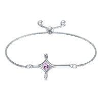 wholesale TOUPOP Birthstone Cross Bracelet For Women 925 Sterling Silver Cross Infinity Bracelet Fine Jewelry Birthday Christmas Gifts For Her Girlfriend Wife -color_name:06-June-Alexandrite