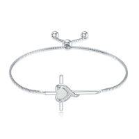 wholesale TOUPOP Birthstone Cross Bracelet For Women 925 Sterling Silver Cross Heart Bracelet Fine Jewelry Birthday Christmas Gifts For Her Girlfriend -color_name:10-Opal-Oct.