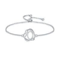 wholesale TOUPOP Gifts For Women Heart Initial Bracelet 925 Sterling Silver Double Heart Bracelet Birthday Jewelry Birthday Christmas Gifts For Her Wife Girlfriend -style_name:Initial O