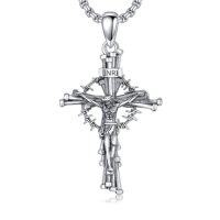 wholesale Cross Necklace 925 Sterling Silver Cross Pendant Christmas Fathers Day Birthday Gifts For Men Gifts For Father Gifts For Dad Brother Husband Son -style_name:B04 Jesus Nail Cross II