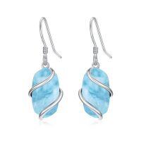 wholesale Earrings For Women 925 Sterling Silver Dainty Gemstone Dangle Drop Earrings Fine Jewelry Birthday Christmas Gifts For Women Her Mom -color_name:Dangle-Larimar