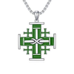 K Jerusalem cross Green