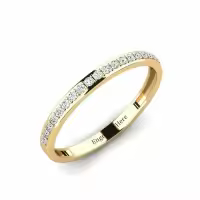 TOUPOP 10k/14k/18k Solid Gold Moissanite Personalized Engagement Ring-style_name:A Moissanite