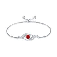 wholesale 925 Sterling Silver Birthstone Bracelet For Women Dainty Infinity Bracelet Fine Jewelry Birthday Christmas Gifts For Her Mom Wife -color_name:01-Jan.-Garnet
