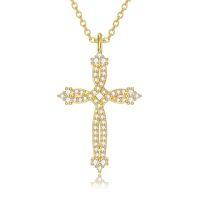wholesale Cross Necklace For Women Men 925 Sterling Silver Cross Pendant Christian Jewelry Christmas Gifts -style_name:Celtic Knot Gold Cross Necklace