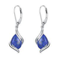 wholesale Teardrop Earrings For Women 925 Sterling Silver Gemstone Dangle Earrings Fine Jewelry Birthday Christmas Gifts For Women Mom -color_name:Lapis Lazuli