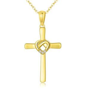 Heart Cross Necklace-B