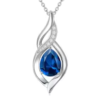 TOUPOP 925 Sterling Silver Teardrop Birthstone Infinity Necklace-color_name:12-December-Topaz