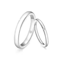 TOUPOP 925 Sterling Silver/10k/14k/18k Gold Moissanite Couples Rings Set-style_name:A Wedding Ring Set