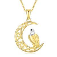 TOUPOP 14K Gold & Stone Animal Necklaces for Women-style_name:Eagle Necklace