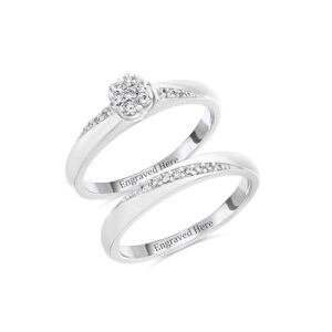 Personalized moissanite wedding bands