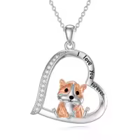 TOUPOP Sterling Silver Animal Pendant Women Jewelry Christmas Gifts-style_name:Guinea Pig