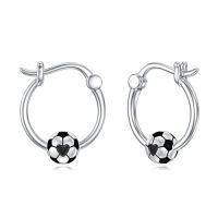 wholesale Softball/golf/volleyball/soccer/football/basketball Hoop Earrings 925 Sterling Silver Hoop Sports Earrings Sports Jewelry Christmas Gifts For Women -style_name:C-Soccer