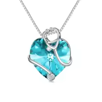 TOUPOP Sterling Silver Crystal Stethoscope Necklace Nursing Jewelry Gifts-color_name:03-March