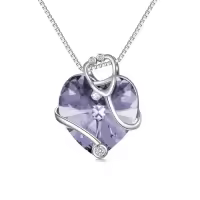TOUPOP Sterling Silver Crystal Stethoscope Necklace Nursing Jewelry Gifts-color_name:06-June