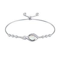 wholesale Christmas Gifts Birthstone Bracelet For Women 925 Sterling Silver Infinity Love Jewelry Birthday Gifts For Women Mom Wife Girlfriend -color_name:10-October-Opal
