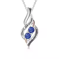 TOUPOP Sterling Silver Sister Necklace Fashion Jewelry Gifts For Women-style_name:09-Sept-Always My Sister Forever My Friend
