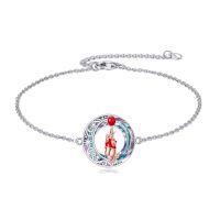 wholesale Bear Bracelet Sterling Silver Moon Jewelry Bear Gifts -style_name:Bear with balloon