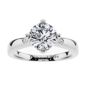 B Moissanite Ring