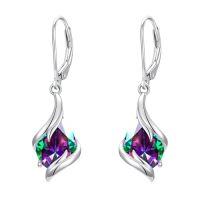 wholesale Birthstone Earrings For Women 925 Sterling Silver Teardrop Dangle Earrings Fine Jewelry Birthday Christmas Gifts For Women Her Wife Girlfriend -color_name:06-June-Alexandrite