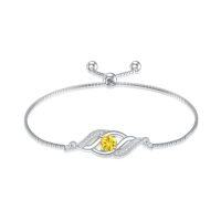 wholesale 925 Sterling Silver Birthstone Bracelet For Women Dainty Infinity Bracelet Fine Jewelry Birthday Christmas Gifts For Her Mom Wife -color_name:11-Nov.-Citrine