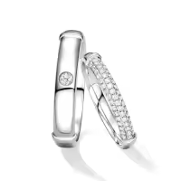 TOUPOP 10k Gold Moissanite Wedding Rings Set For Couples-style_name:B Wedding Ring Set