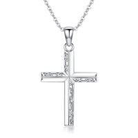 wholesale TOUPOP Cross Necklace For Women Men Sterling Silver Cross Pendant Religious Gifts Christian Gift Birthday Anniversary Christmas Gift For Her -style_name:Filigree cross necklace